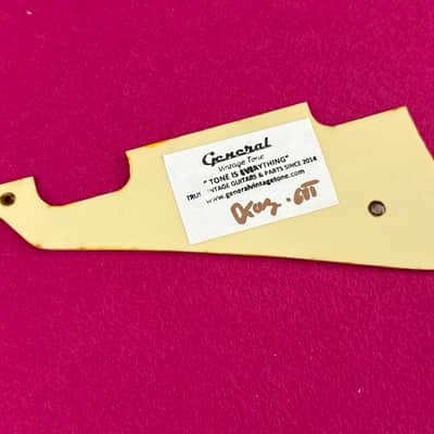 General Vintage Tone For Les Paul®️Historic vintage 1954 - 1956 model pickguard   Fits Gibson®️ Vintage Cream  Aged image 5