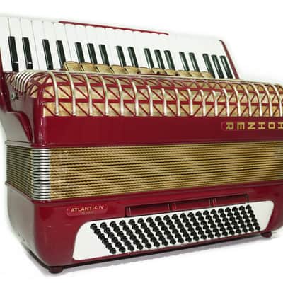 Hohner Atlantic IV De Luxe Piano Accordion, made in Germany 120 Bass, Straps and Soft Bag, Vintage Original Musical Instrument, 2644 image 4