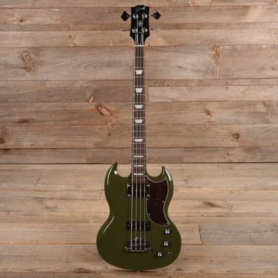 Gibson Modern SG Standard Bass Olive Drab w/Tortoise Pickguard (CME Exclusive) (Serial #222330219) image 4