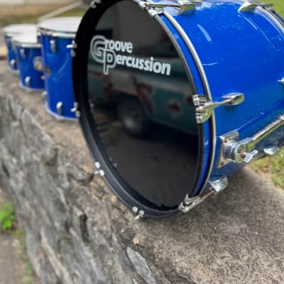 Groove Percussion 5 Piece Shell Pack Blue Drum Set image 6