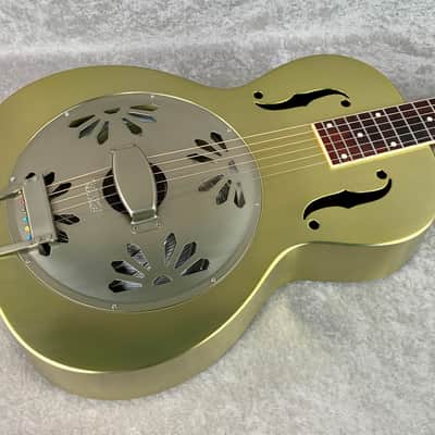 SPECIAL-ORDER! GRETSCH G9202 Honey Dipper™ Special Round-Neck Brass Body Resonator Guitar image 1