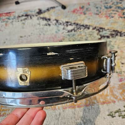 Ludwig No. 905 Jazz Combo 13x3" 6-Lug Piccolo Snare - Black/Gold Duco - Nickel Hardware 1966 image 18