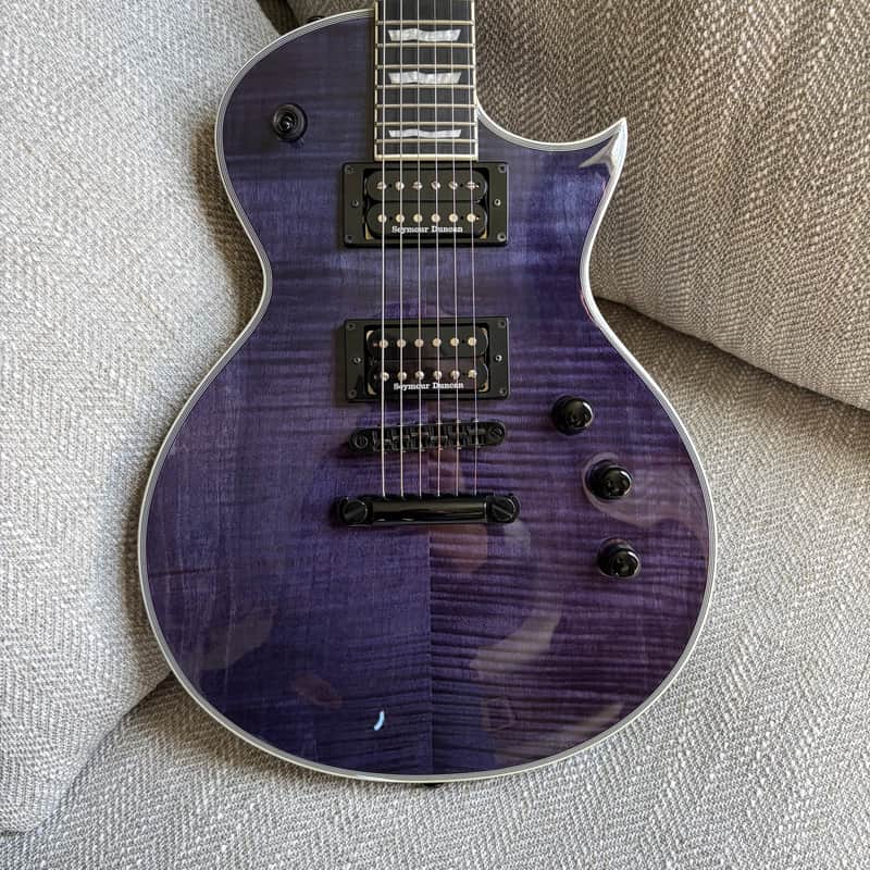 ESP LTD EC-1000 Deluxe FM with Ebony Fretboard 2019 - See Thru Purple image 1