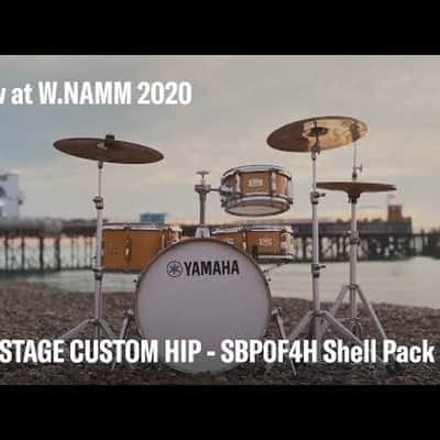Yamaha Stage Custom Hip 4-Piece Drum Shell Pack (Natural Wood) image 3