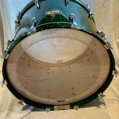 Pearl 18’’x 16’’Pearl masters custom maple shell 18’’ x 16’’ bass drum 1996 - Emerald mist image 3