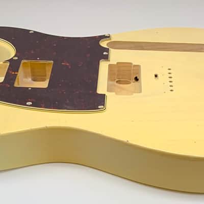 1 PIECE 4lbs BloomDoom Nitro Lacquer Aged Relic Blonde Double Humbucker T-Style Vintage Guitar Body image 7