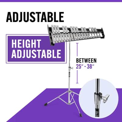 On-Stage BSK2500 Bell Kit - The Ultimate Percussion Package for Musicians, Unleash Your Creativity with Bells, Sturdy Stand, Mallets, Practice Pad and a Convenient Carrying Bag image 3