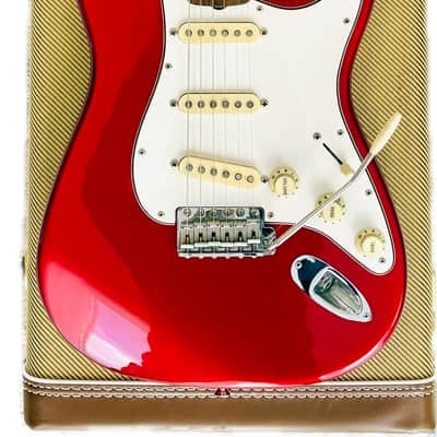 1991 Fender 62 American Vintage Stratocaster Candy Apple Red Custom Shop Pickguard AVRI image 14