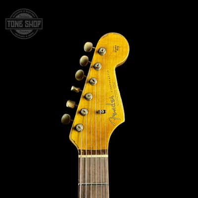 Fender Custom Shop Time Machine '63 Strat Super Heavy Relic Super Faded Aged Black Over 3 Color Sunburst w/case image 6