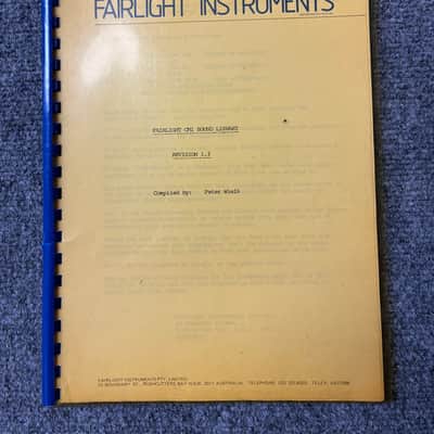 Original Fairlight CMI Series III Documentation series III 1983-1989 image 12