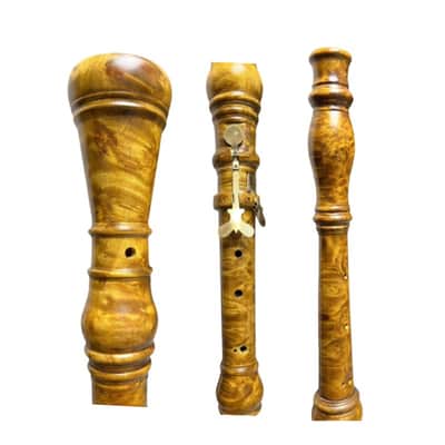 Professional German Baroque style Oboe A-415HZ, orange Bird's eye wood oboe image 5