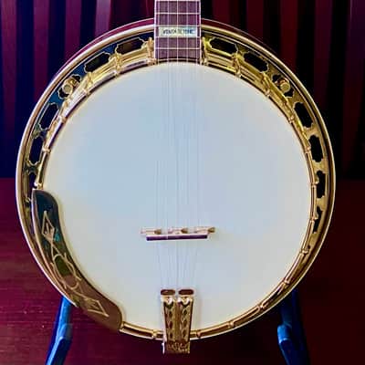 Tim Davis Banjos Mack Crowe Gold Engraved Bluegrass Banjo 2020 Mahogany image 1