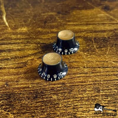 Gibson Custom Shop Reflector Knobs- 2 Tone *Relic'd* (2020s - Black/Gold) image 1