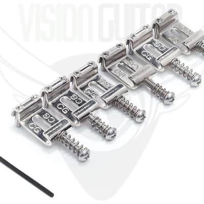 Callaham Mexican Standard Strat "CG" Nickel Saddle Set - 2 1/16" String Spacing