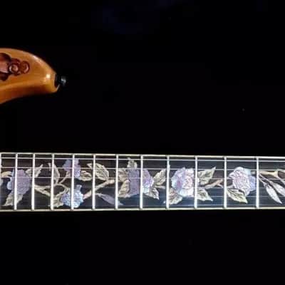 Blueberry Handmade Electric Guitar Hindu Motif with Seymour Duncan Pickups image 11