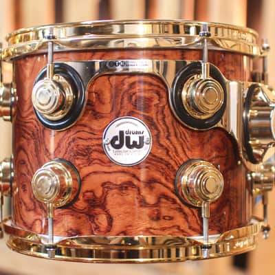 DW Collector's Waterfall Bubinga over Mahogany Spruce Drum Set - 22,10,12,14,16,14sn - SO#1255629 image 4