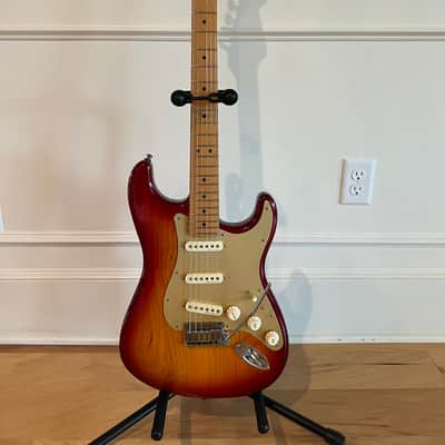 Fender Partscaster: American Deluxe Stratocaster & Strat Plus Deluxe - Cherry Sunburst image 4