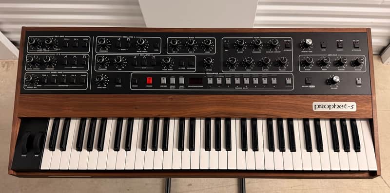 Sequential Prophet-5 61-Key 5-Voice Polyphonic Synthesizer 2020 - Present - Black with Wood Sides image 1