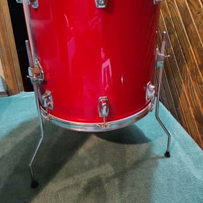 Ludwig Rockers Era 16x16 Floor Tom 1980's - Red Wrap image 4