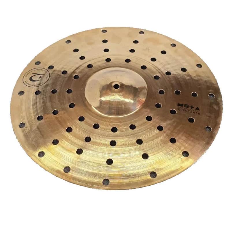 Used Turkish Meta Brilliant Holey Crash Cymbal 18" - Very Good image 1
