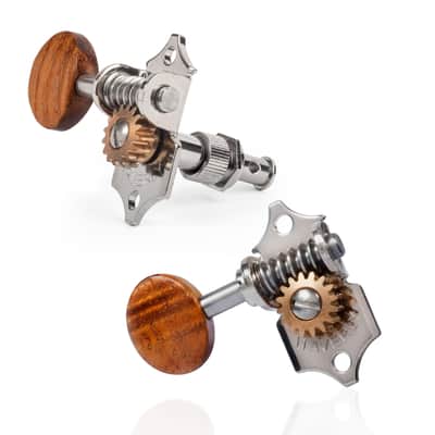 Waverly Ukulele Tuners with Curly Koa Knobs 16:1 Gear Ratio image 2