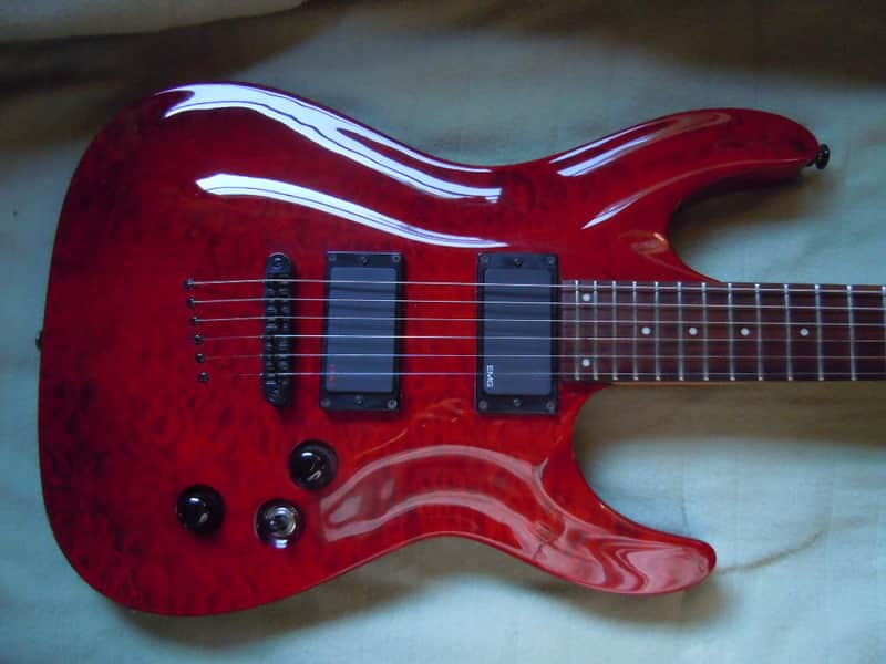 ESP LTD MH-100QMNT With EMG Pickups/ SPC Mid Boost image 1