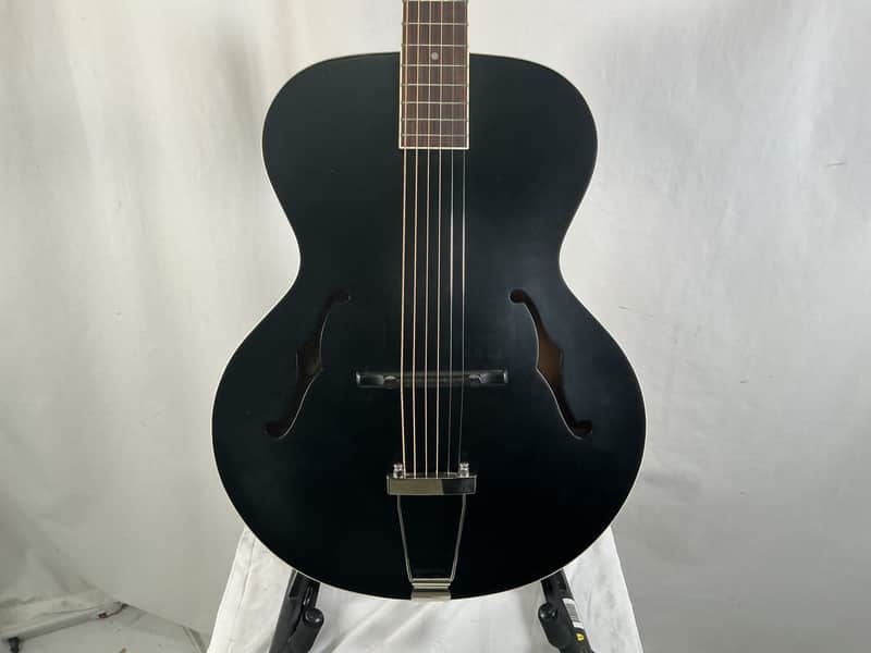 The Loar LH-300-BKM Archtop Acoustic Guitar- Black image 1
