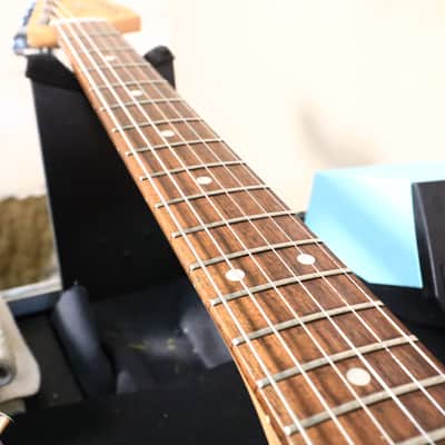 2002 Squier Tom Delonge Stratocaster Electric Guitar Black image 20