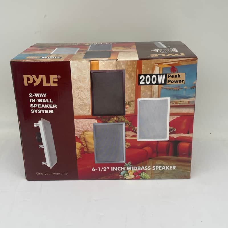 Pyle Two Way Stereo Sound Speaker In-Wall Professional Audio System PDIW65 BLACK image 1