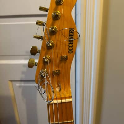 Occhineri Custom TELE style guitar - Natural Walnut image 3
