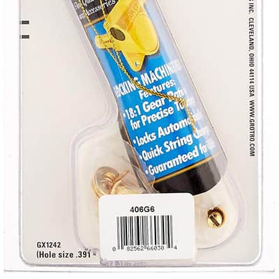 Grover 406G6 Mini Rotomatic Locking Tuners 6 In-Line Gold Finish image 3