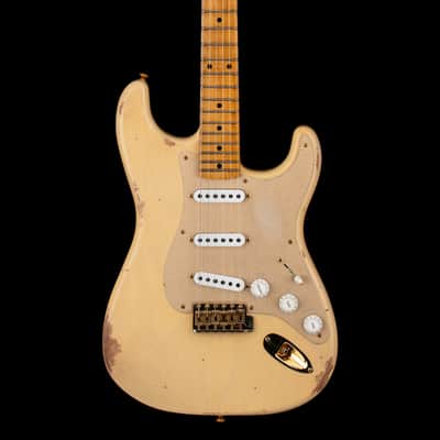 Fender Custom Shop LTD '55 Bone Tone Strat Relic - Aged Honey Blonde with Gold Hardware #81679 image 3