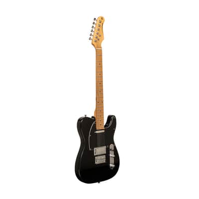 Stagg Vintage T Plus Series Electric Guitar - Black Finish with Alnico Pickups and Push-Pull Splitting image 3
