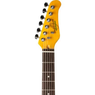 Oscar Schmidt OS-30 Double Cutaway 3/4 Size Electric Guitar, Tobacco Sunburst image 4