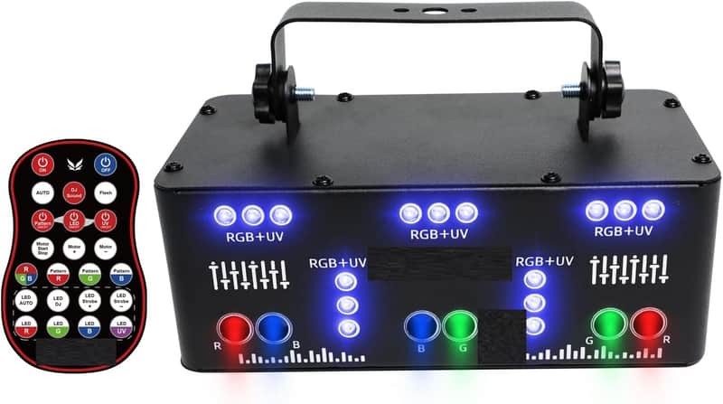21 Eyes Party Lights Dj Disco Light Strobe Stage Light Sound Activated Laser Llights Projector with Remote Control Led Bar Indoor DMX Music Show RGB KTV Lighting Projector for Parties image 1
