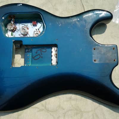 Vintage 1982 Kramer Pacer USA Blue Sparkle Burst Semi-Loaded Body- routed image 2