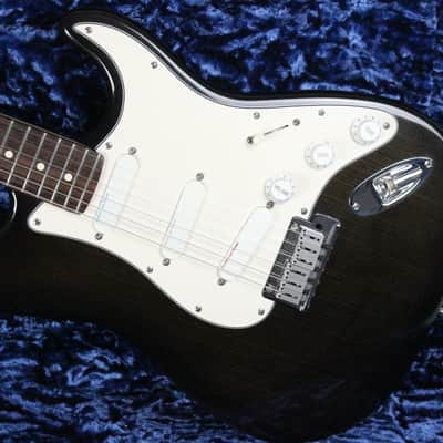 RARE 1990 Vintage Fender Stratocaster Plus Deluxe Translucent Black E9 Series Wilkinson Nut USA image 2