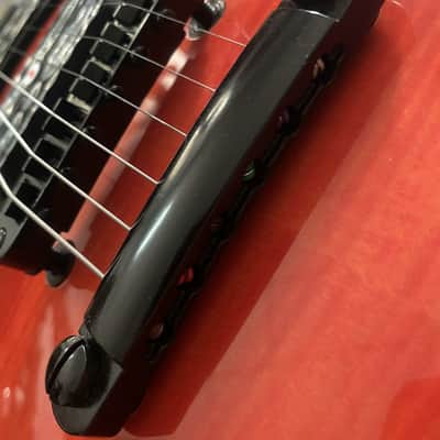 Xavier Transparent Red Single Cut Electric Guitar, Mahogany Body, Maple Neck, Rosewood Fingerboard image 11
