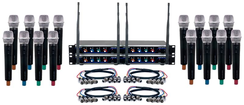 VocoPro Digital-Acapella-16  Sixteen Channel UHF Wireless Handheld Microphone System with Mic-On-Chip Technology image 1
