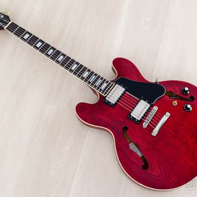 1979 Greco SA-550 Vintage ES Guitar Cherry, Near-Mint w/ Maxon U-1000 & Case, Japan Fujigen image 11