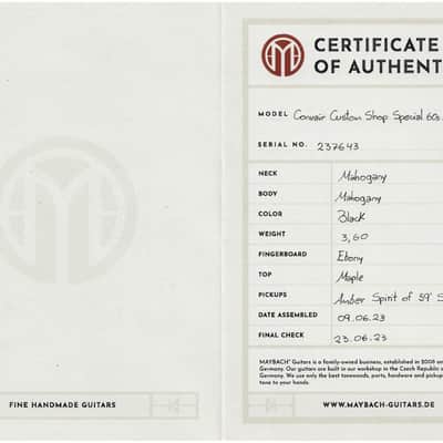 Maybach Convair Custom Shop 60¨s Slim Taper 2023 - Black image 15