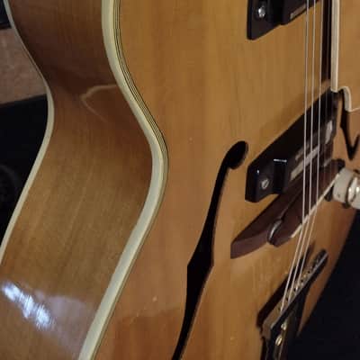 ARCHTOP ELECTRIC GEMTONE 1960'S - NATURAL WOOD image 11