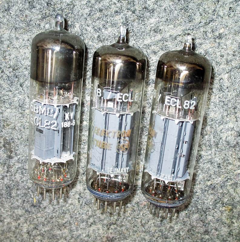 3 6BM8 /ECL82 Telefunken RCA GE tubes 1960s tested used image 1
