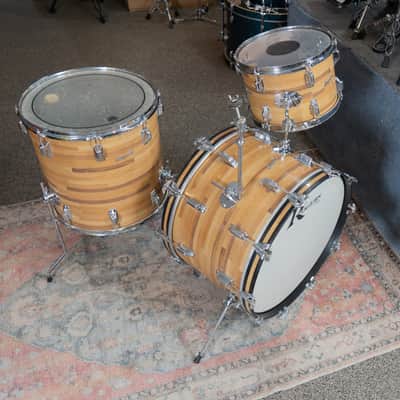 1960's Rogers Fullerton Era Powertone 3pc Kit - Butcher Block image 4