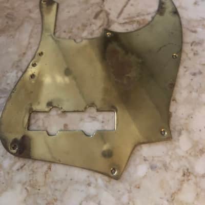 Vintage natural relic Fender or Schecter Jazz Bass Brass Mighty Mite Pickguard image 3