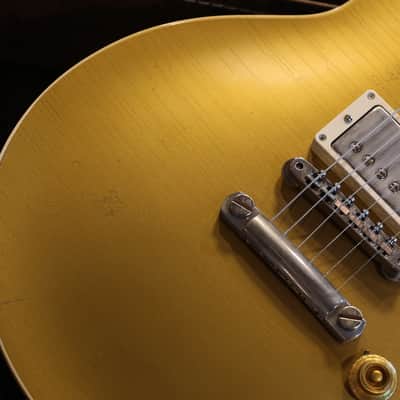 Unplayed! 2022 Gibson Custom Shop 1957 Reissue Les Paul 70th Anniversary Electric Guitar Murphy Lab Double Gold Darkback + COA OHSC image 4