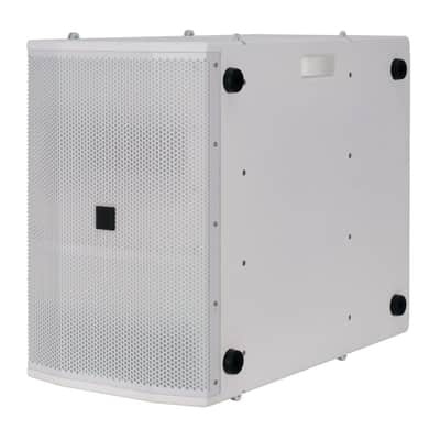 Avante Audio Imperio SUB210W Dual 10" 700W Active DJ PA Subwoofer in White+Pole image 7
