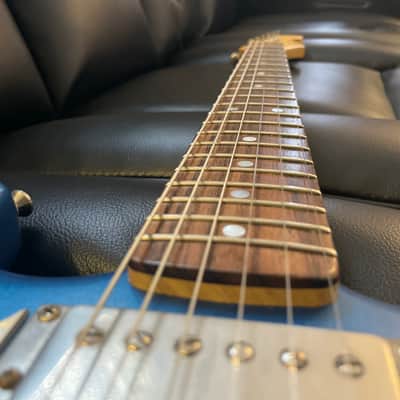 Nash Wayfarer Semi-Hollow Triple Humbucker Electric Guitar - Lake Blue Placid, Light Aged Relic + Hardshell Case | Free Shipping! image 6