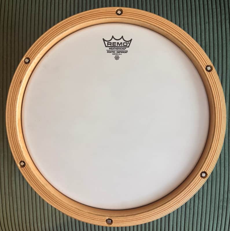 Yamaha WSD13AJ Akira Jimbo Signature 13x7" Beech Snare Drum with Wood Hoops 2000s - White image 1
