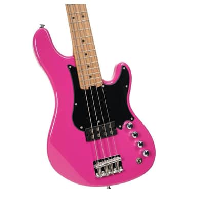 Cort GBSHORTSCALEFDPB Poplar Body Roasted Maple C Shape Neck Short Scale 4-String Electric Bass Guitar w/Gig Bag image 3